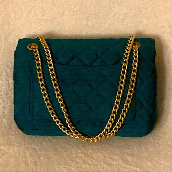 Vintage Star of Saigon Emerald Green Handwoven Raw Silk Purse - Picture 7 of 16